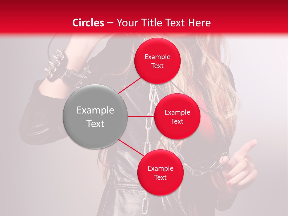 Woman Young Grey PowerPoint Template