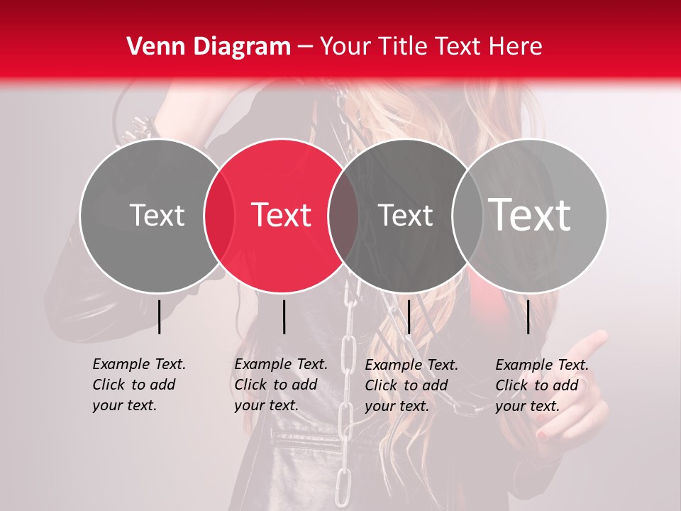 Woman Young Grey PowerPoint Template