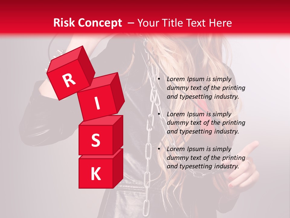 Woman Young Grey PowerPoint Template