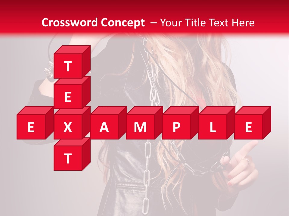 Woman Young Grey PowerPoint Template