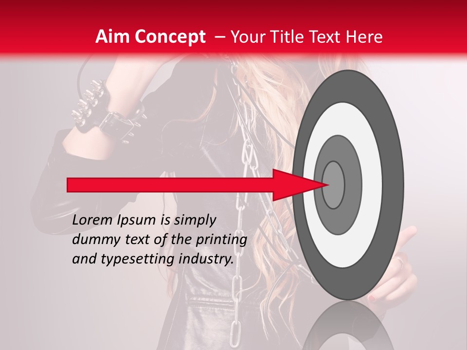 Woman Young Grey PowerPoint Template