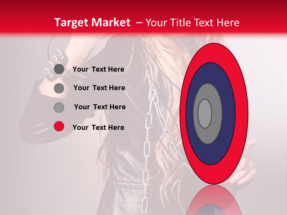 Woman Young Grey PowerPoint Template