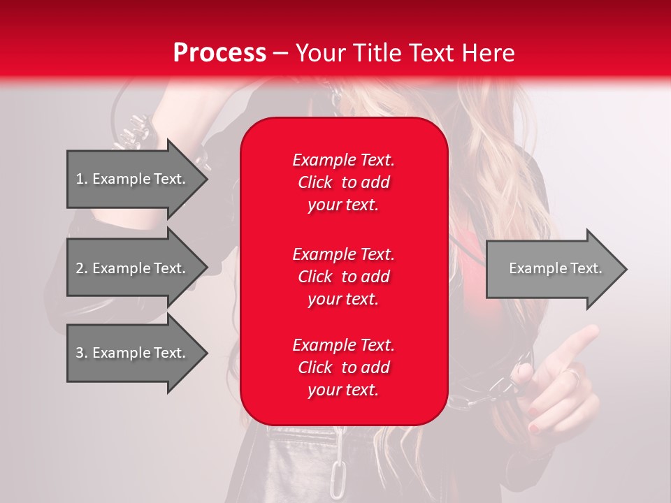 Woman Young Grey PowerPoint Template