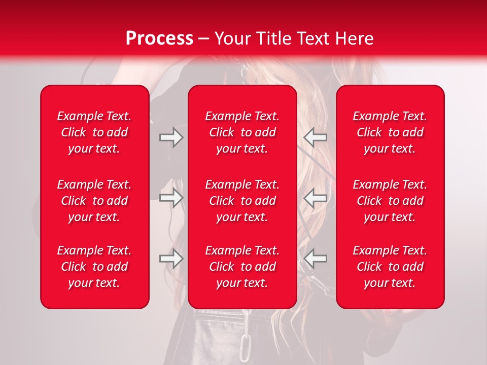 Woman Young Grey PowerPoint Template
