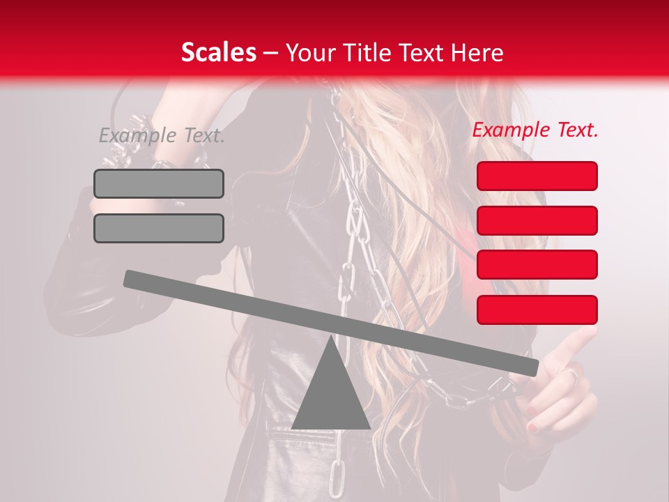 Woman Young Grey PowerPoint Template