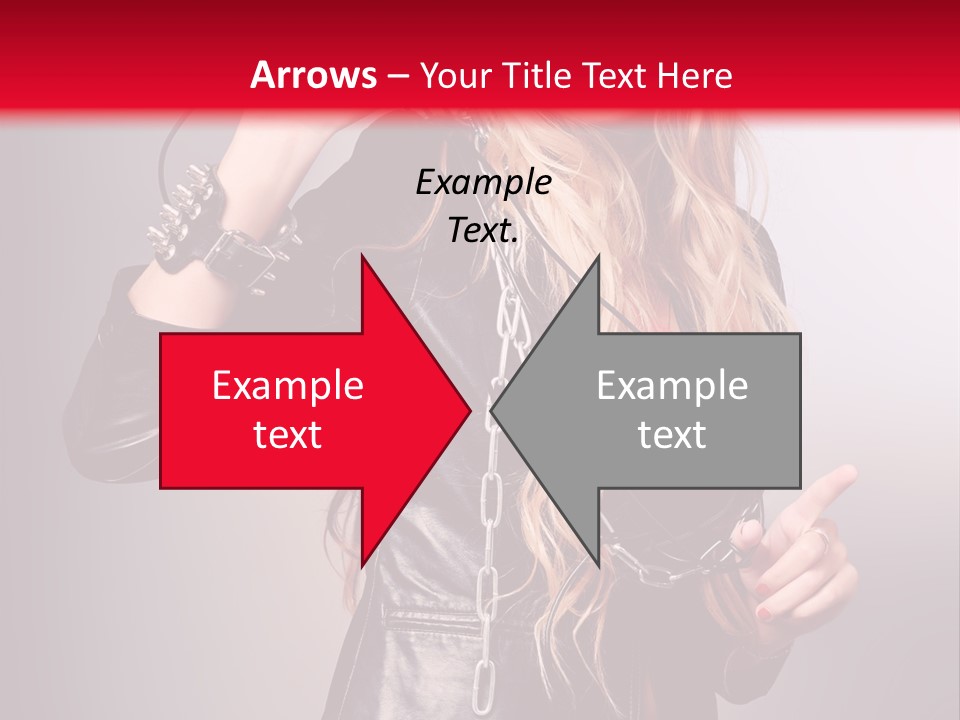 Woman Young Grey PowerPoint Template