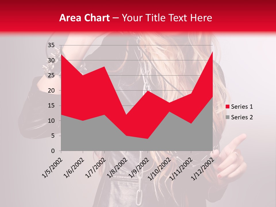 Woman Young Grey PowerPoint Template