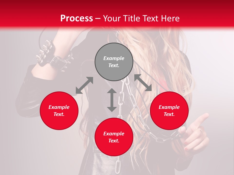 Woman Young Grey PowerPoint Template