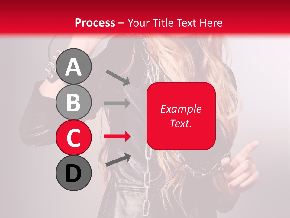 Woman Young Grey PowerPoint Template