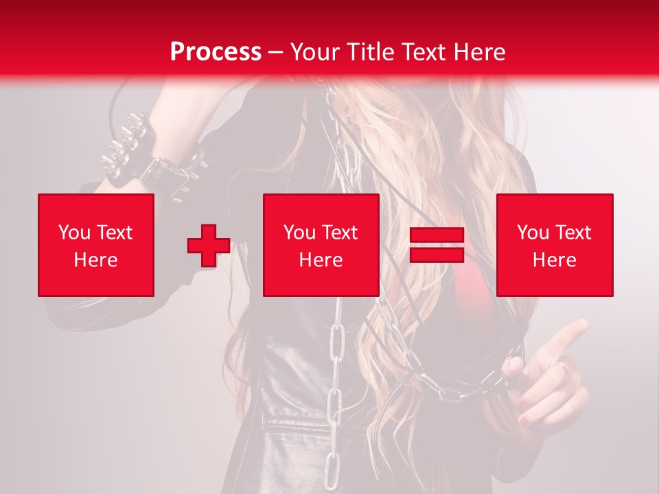 Woman Young Grey PowerPoint Template