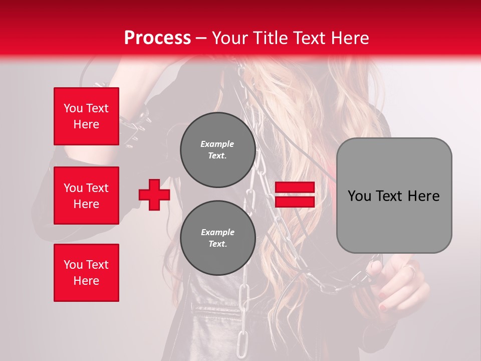 Woman Young Grey PowerPoint Template