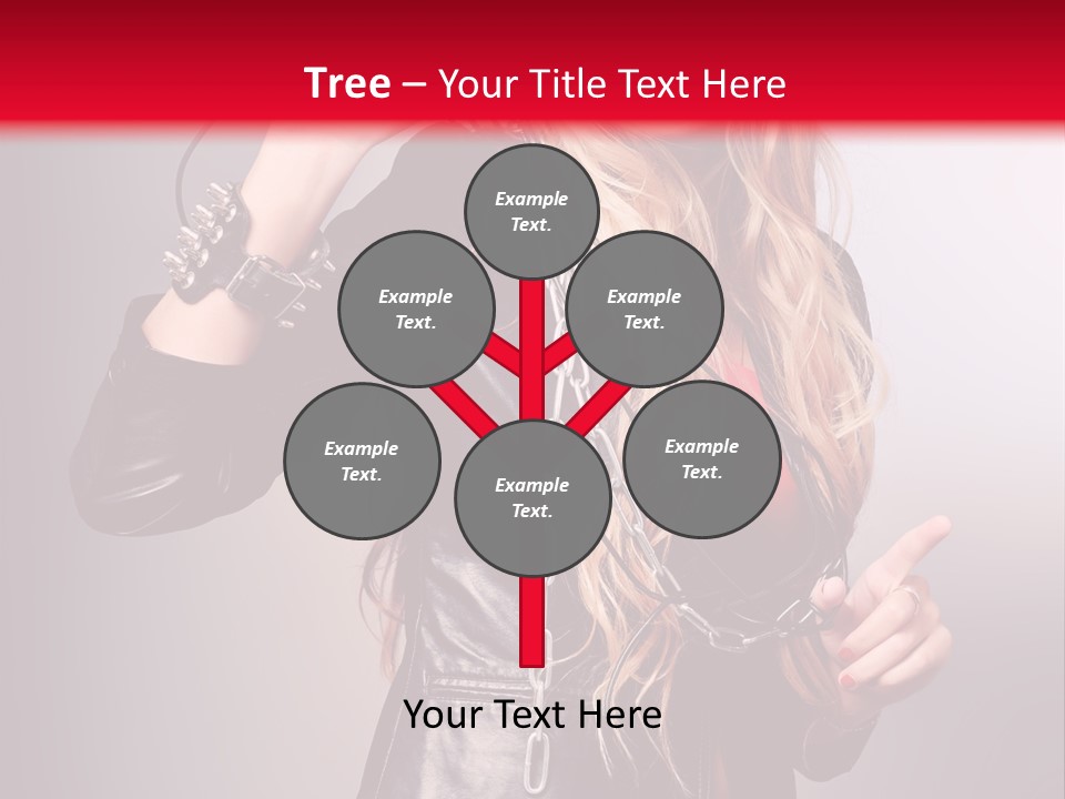 Woman Young Grey PowerPoint Template