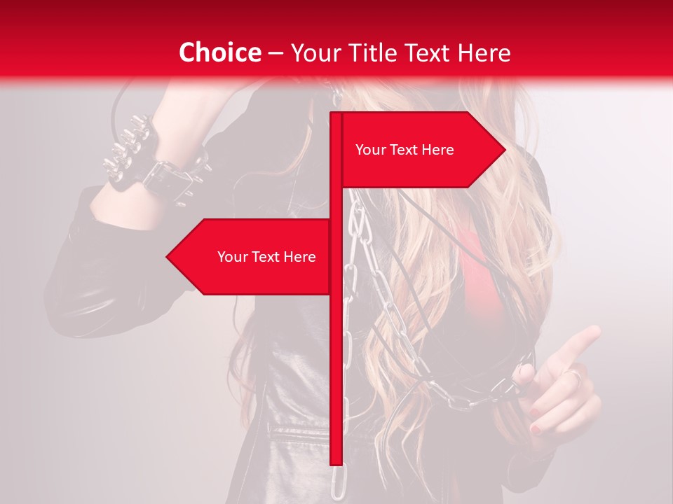 Woman Young Grey PowerPoint Template