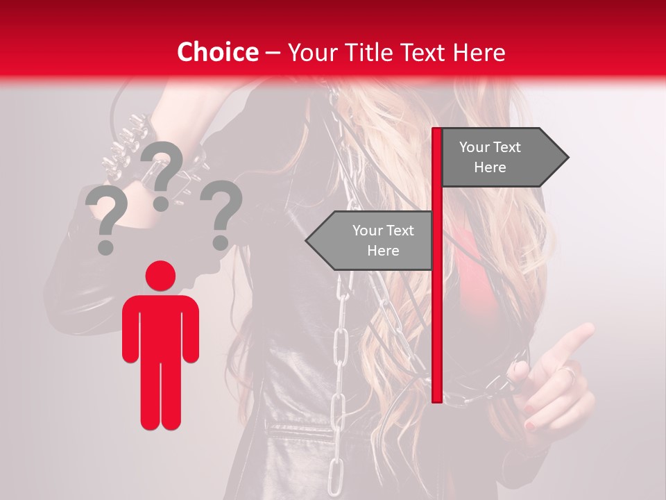 Woman Young Grey PowerPoint Template