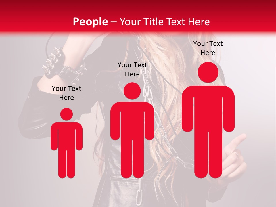 Woman Young Grey PowerPoint Template