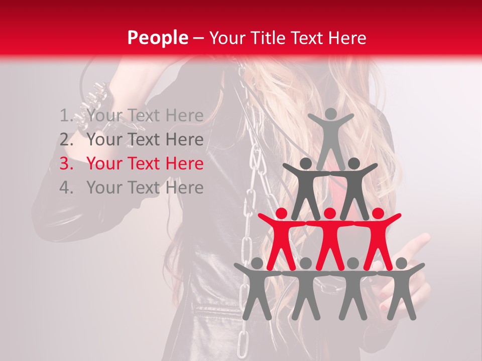 Woman Young Grey PowerPoint Template