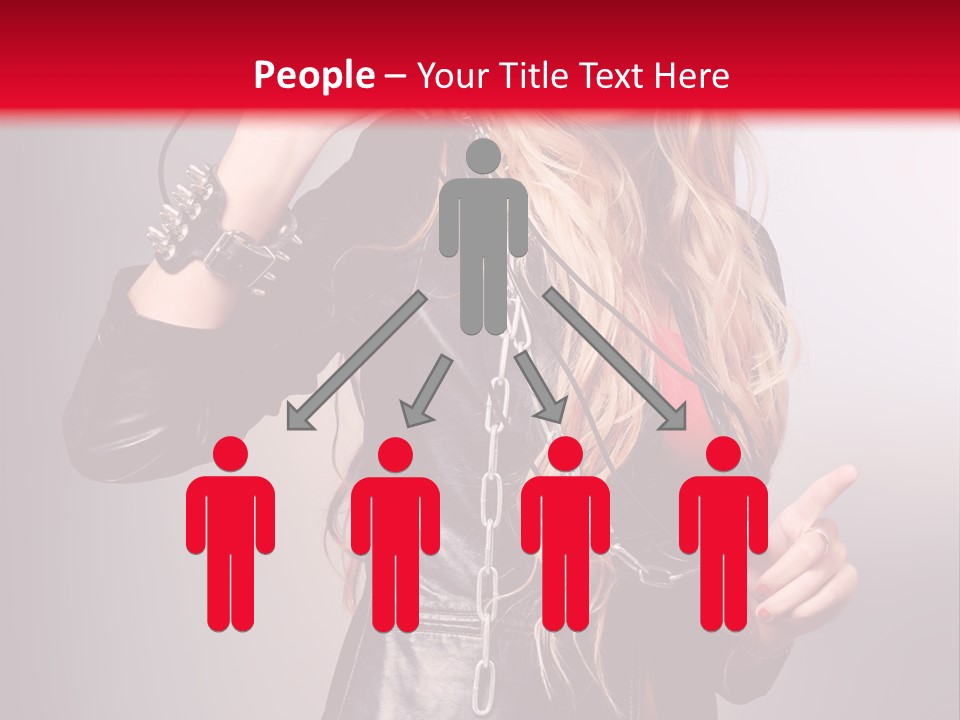 Woman Young Grey PowerPoint Template