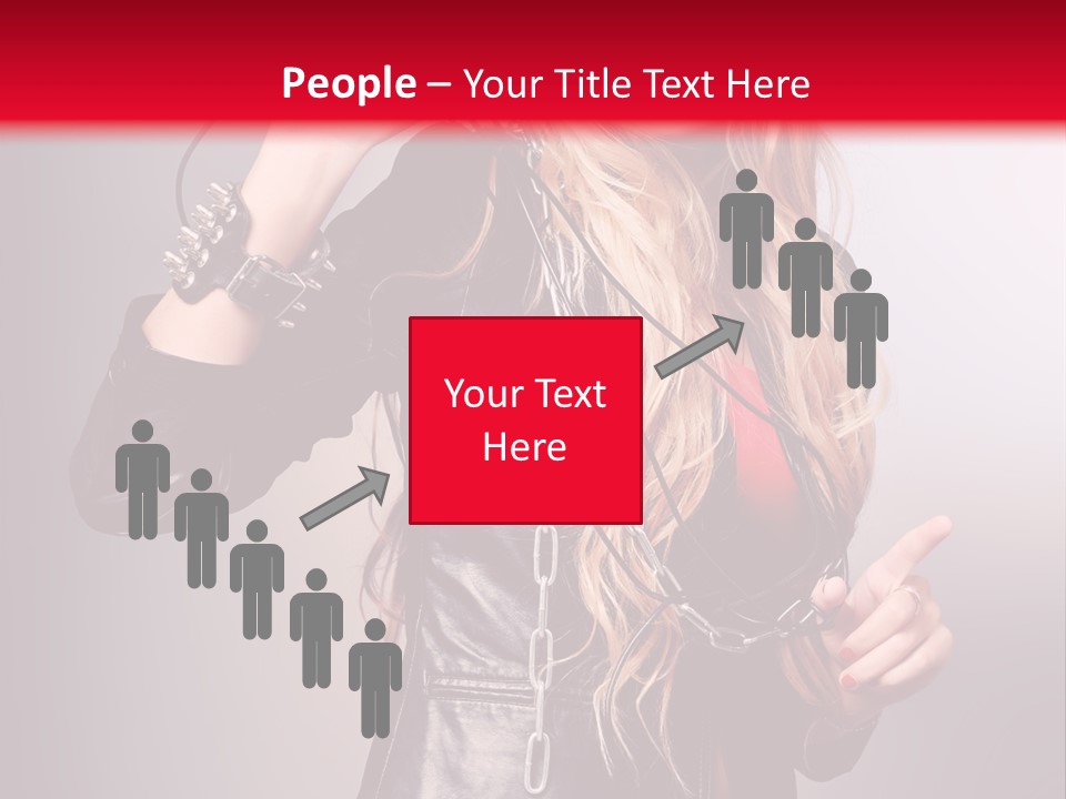 Woman Young Grey PowerPoint Template