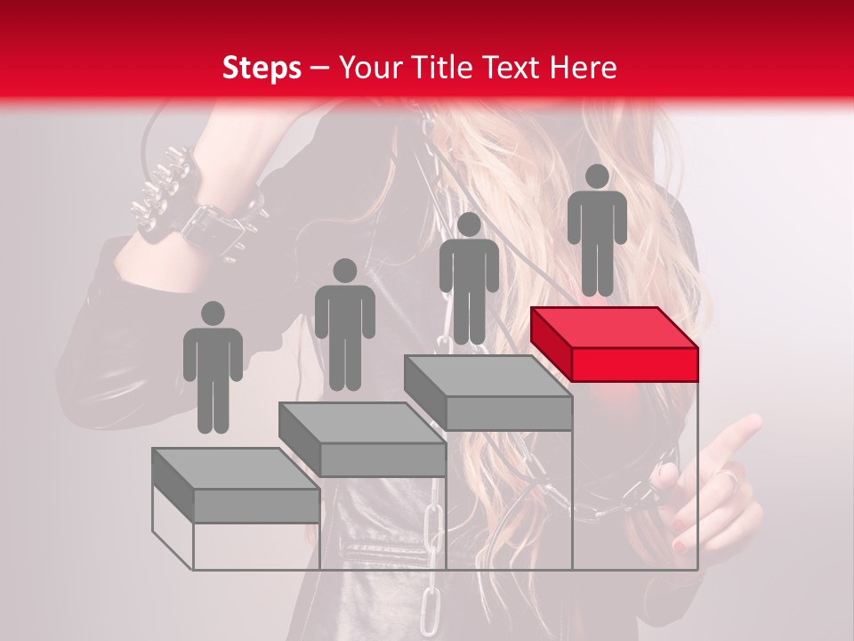 Woman Young Grey PowerPoint Template