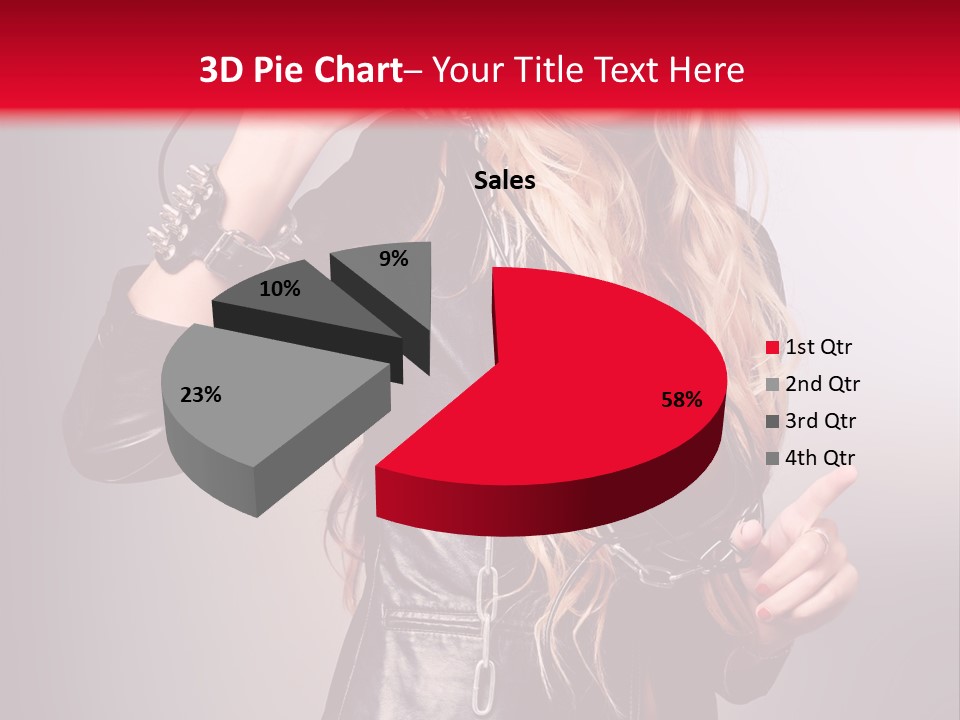 Woman Young Grey PowerPoint Template