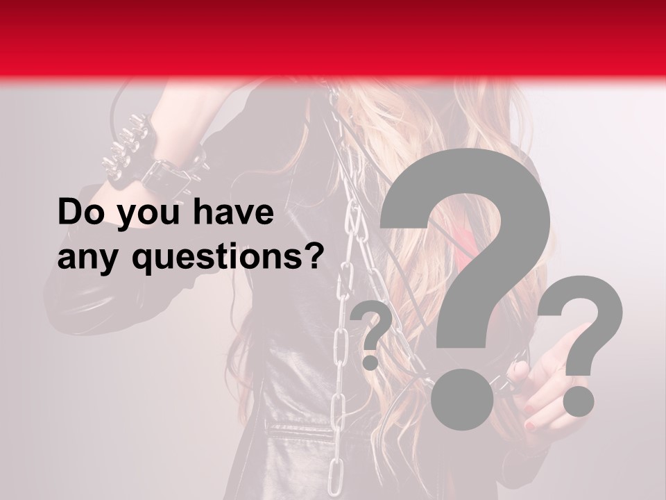 Woman Young Grey PowerPoint Template