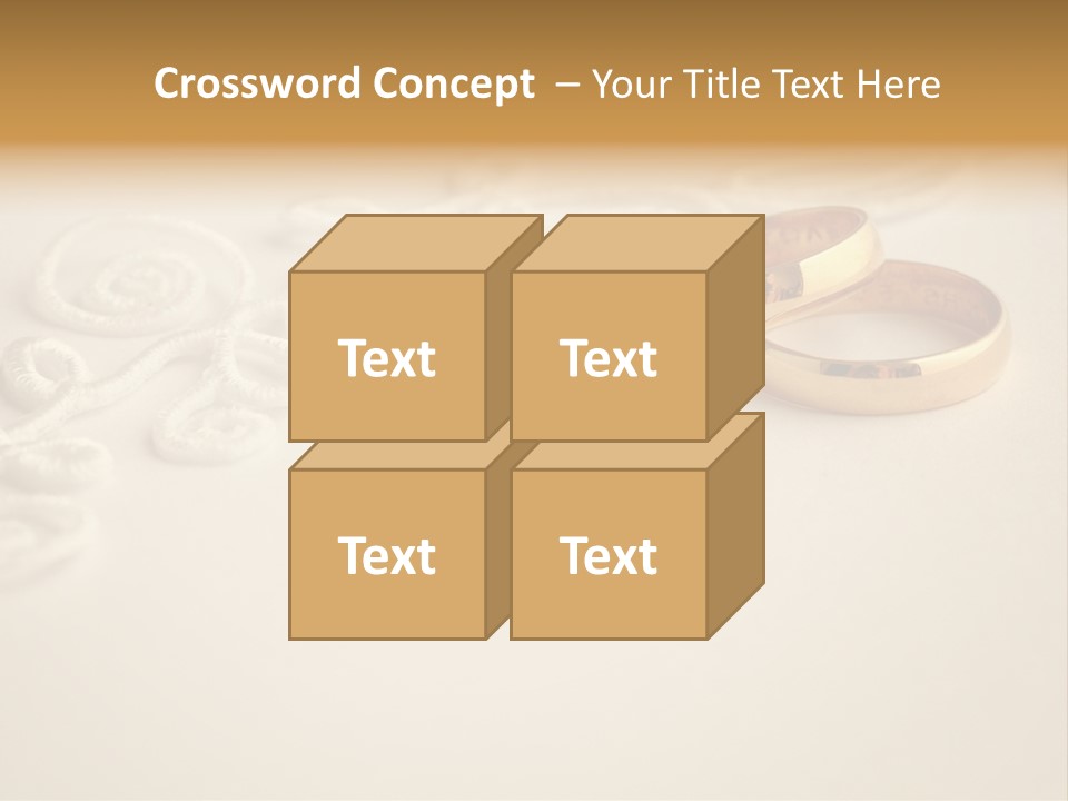 Wedding Rings On Invitation PowerPoint Template