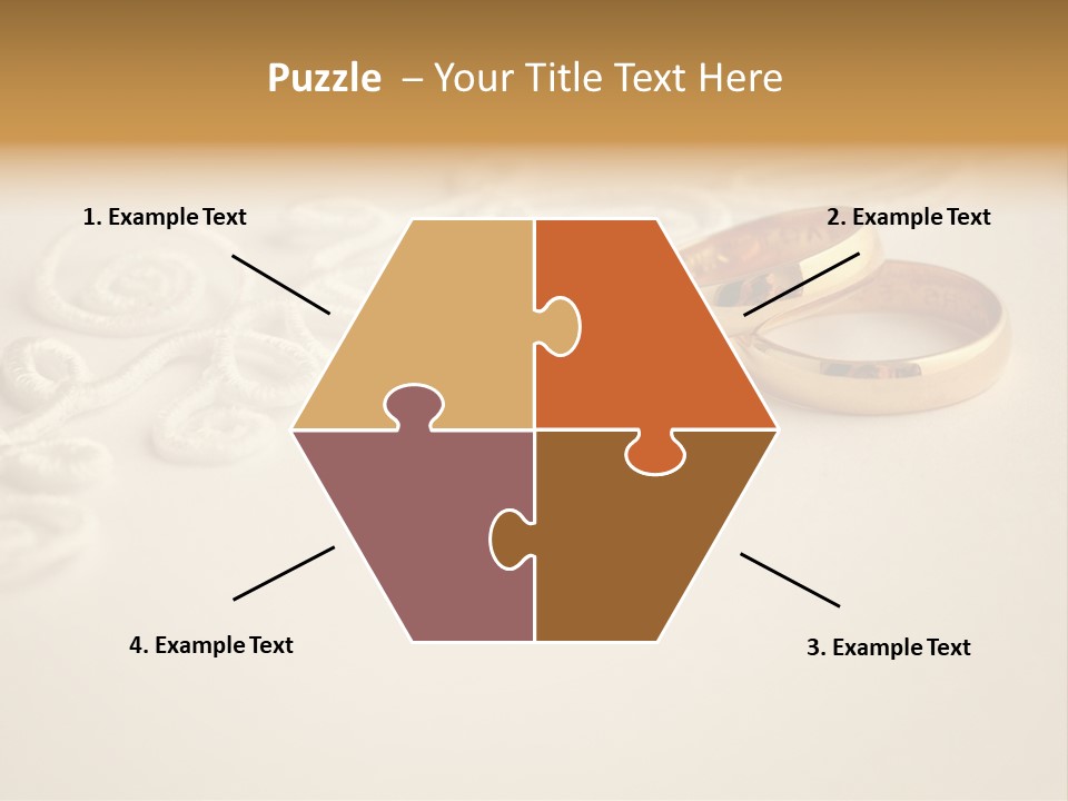 Wedding Rings On Invitation PowerPoint Template