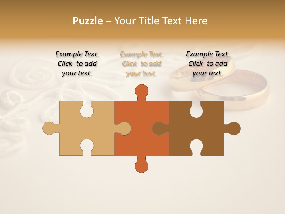 Wedding Rings On Invitation PowerPoint Template