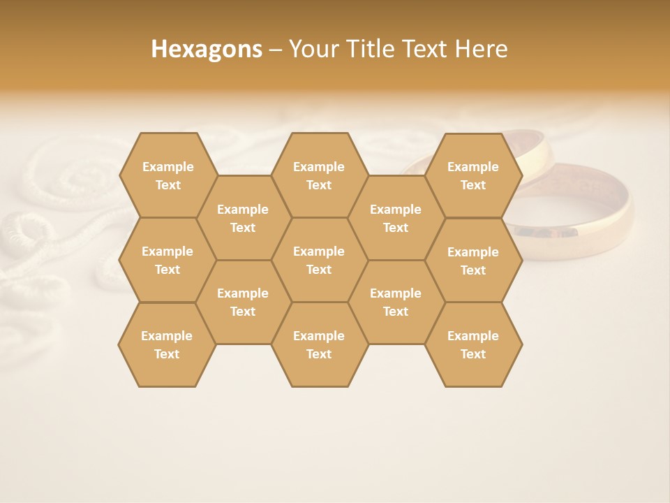 Wedding Rings On Invitation PowerPoint Template