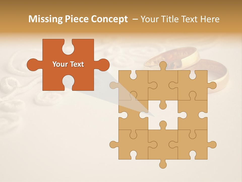 Wedding Rings On Invitation PowerPoint Template