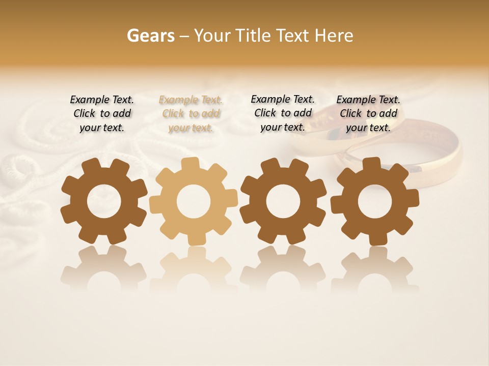 Wedding Rings On Invitation PowerPoint Template