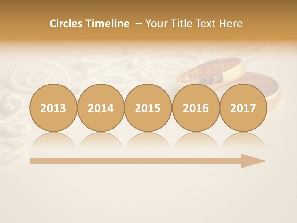 Wedding Rings On Invitation PowerPoint Template