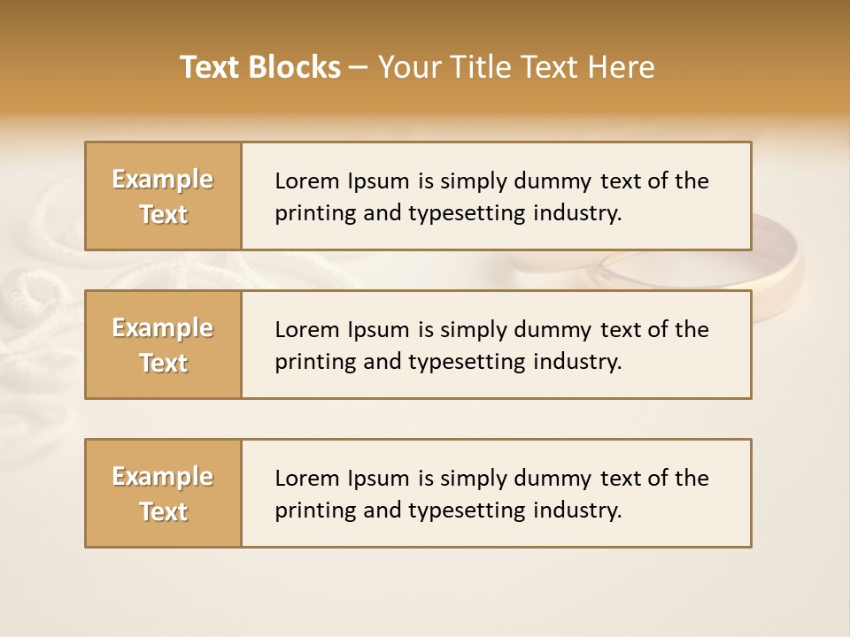 Wedding Rings On Invitation PowerPoint Template