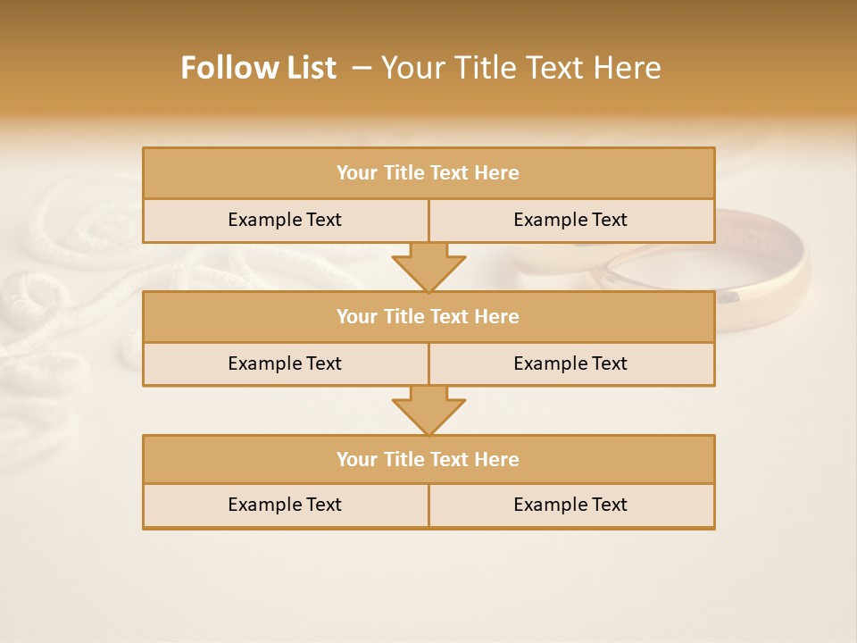 Wedding Rings On Invitation PowerPoint Template