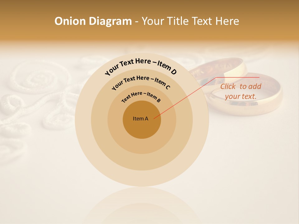 Wedding Rings On Invitation PowerPoint Template