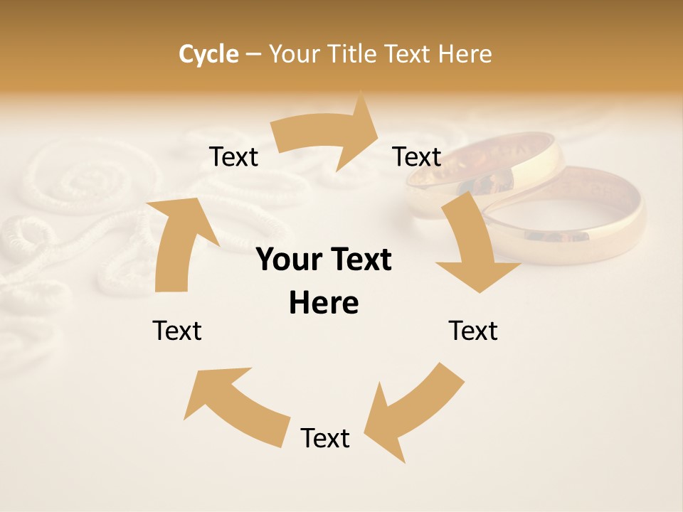 Wedding Rings On Invitation PowerPoint Template