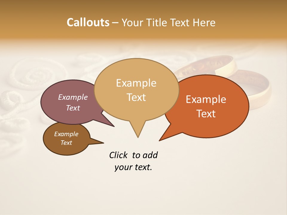 Wedding Rings On Invitation PowerPoint Template