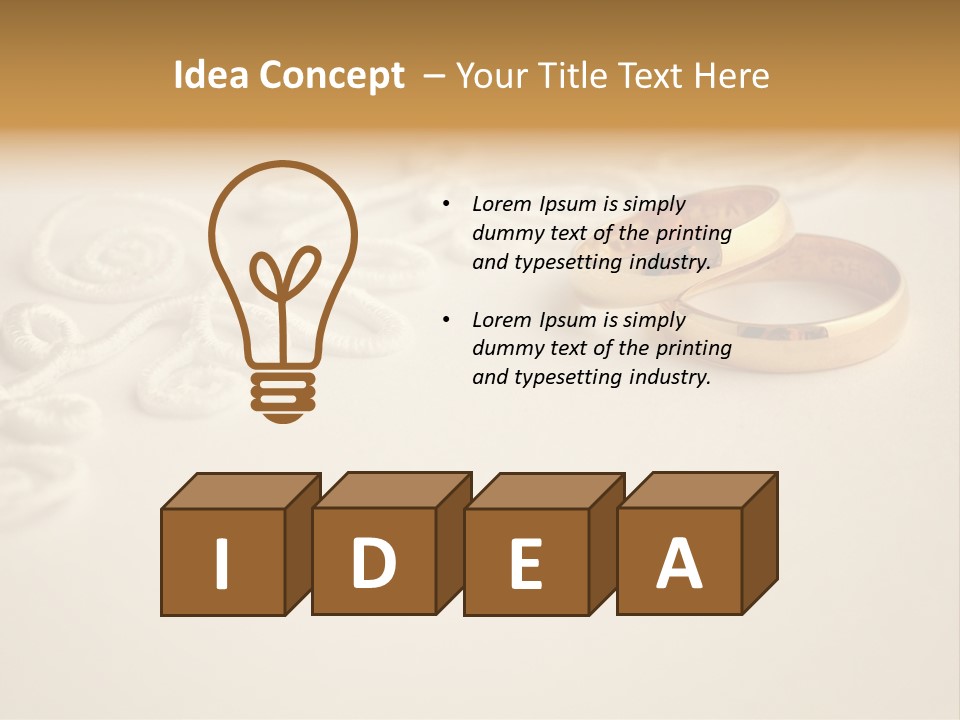 Wedding Rings On Invitation PowerPoint Template