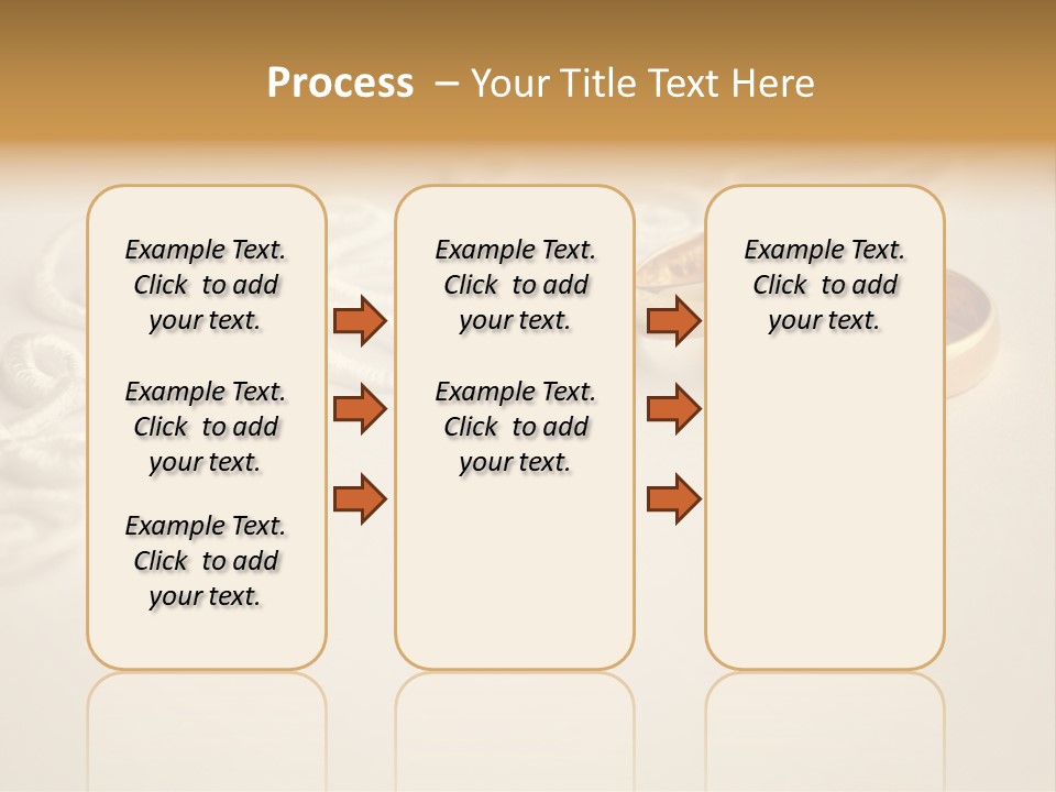 Wedding Rings On Invitation PowerPoint Template