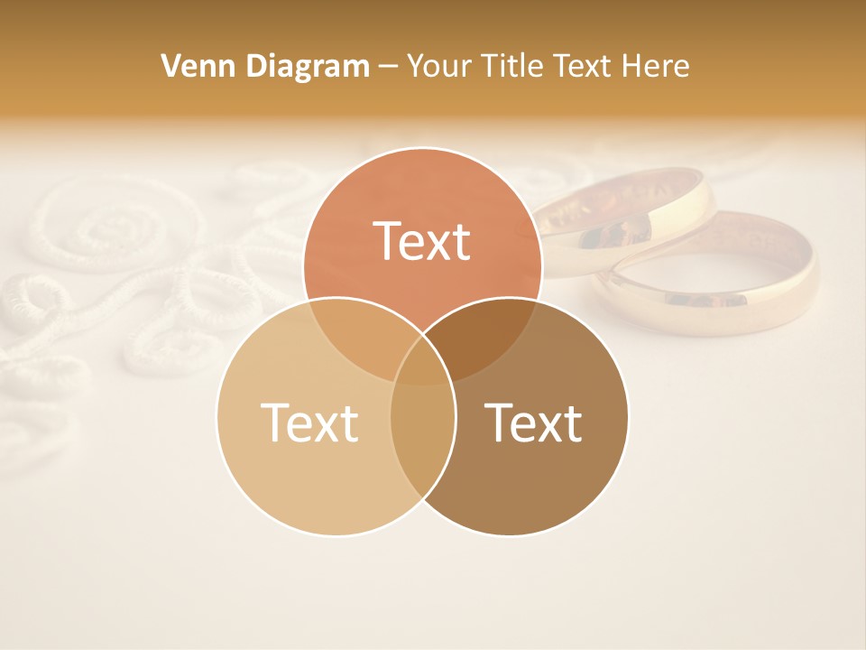 Wedding Rings On Invitation PowerPoint Template