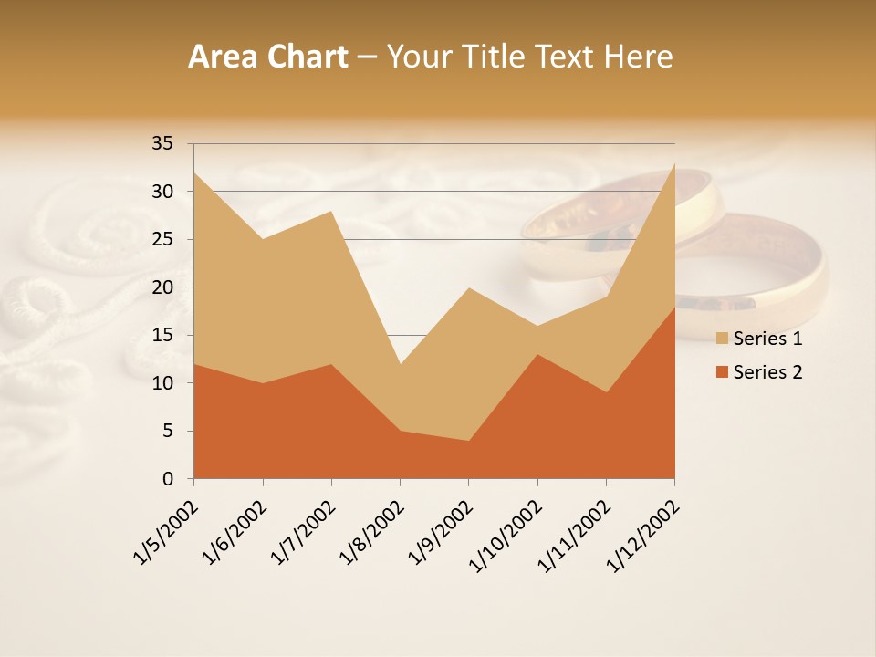 Wedding Rings On Invitation PowerPoint Template