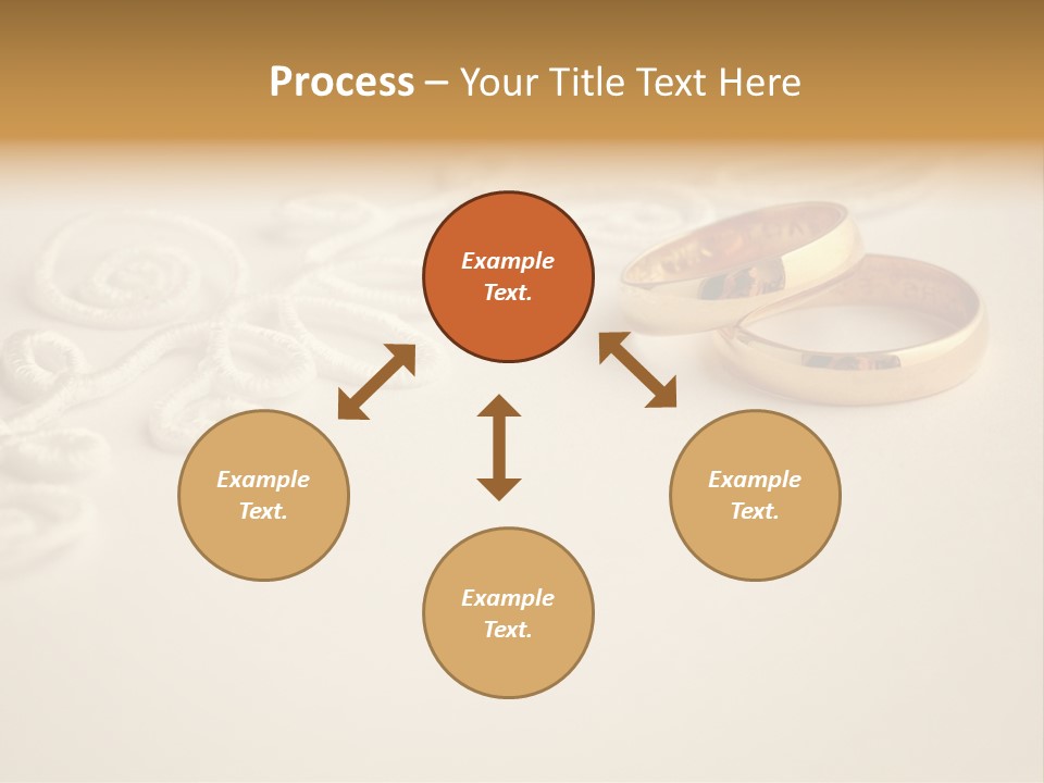 Wedding Rings On Invitation PowerPoint Template