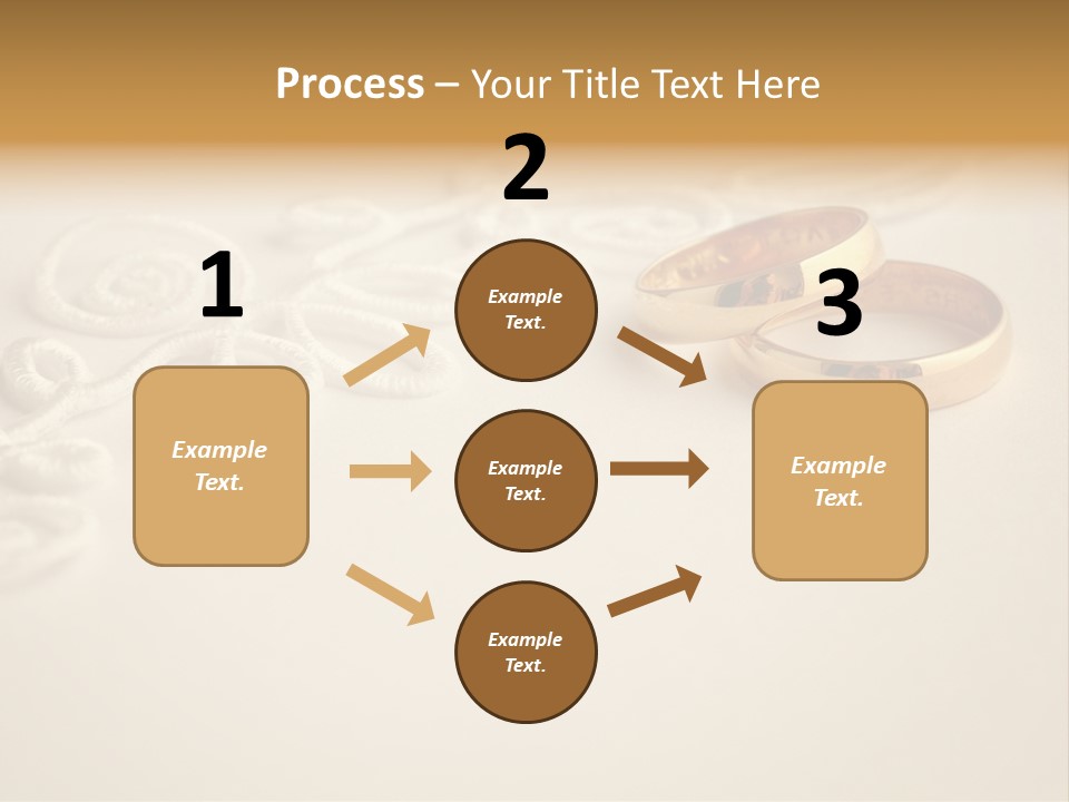 Wedding Rings On Invitation PowerPoint Template