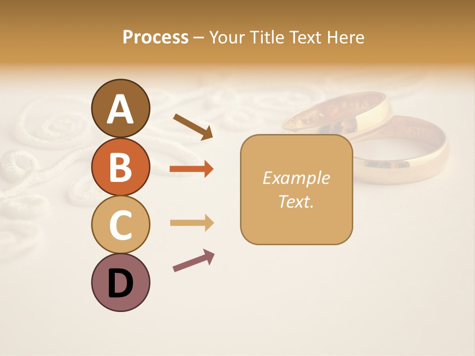 Wedding Rings On Invitation PowerPoint Template