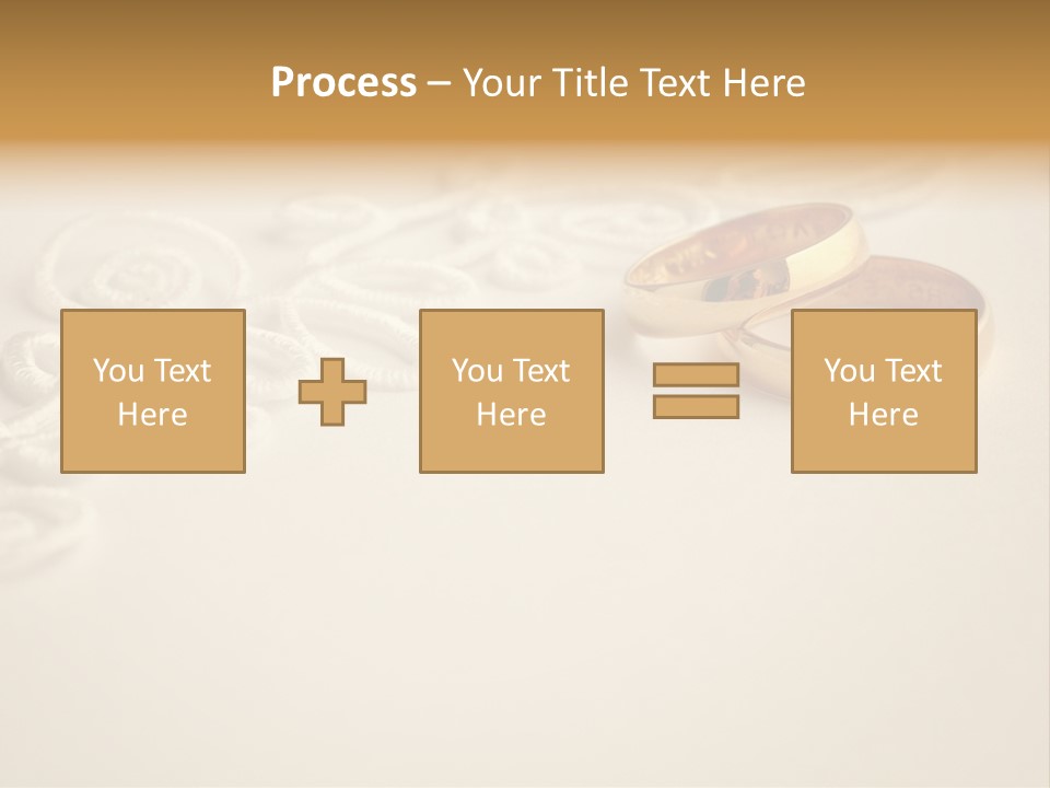 Wedding Rings On Invitation PowerPoint Template