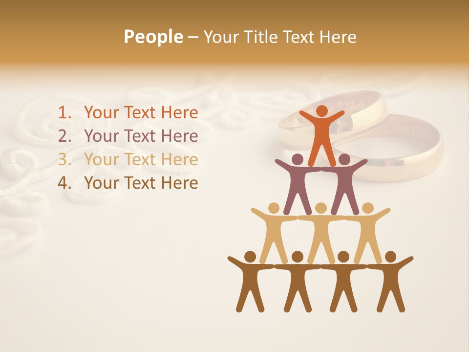 Wedding Rings On Invitation PowerPoint Template