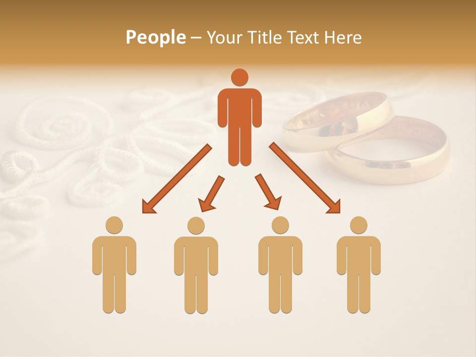 Wedding Rings On Invitation PowerPoint Template