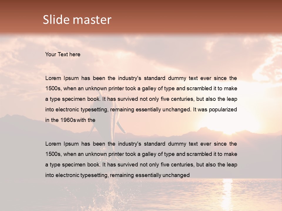 Beautiful Dolphin PowerPoint Template