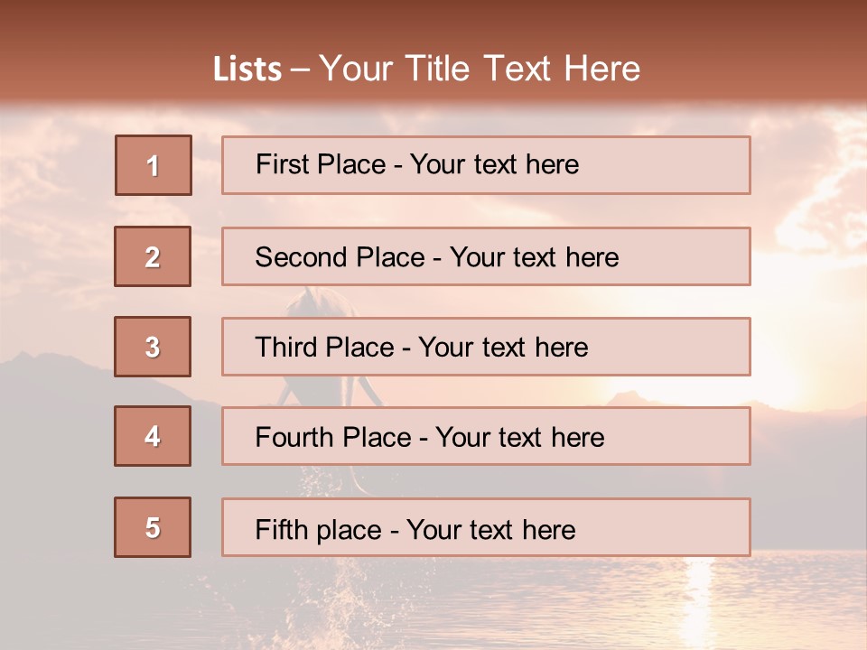 Beautiful Dolphin PowerPoint Template