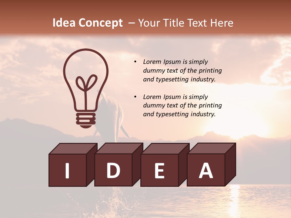 Beautiful Dolphin PowerPoint Template